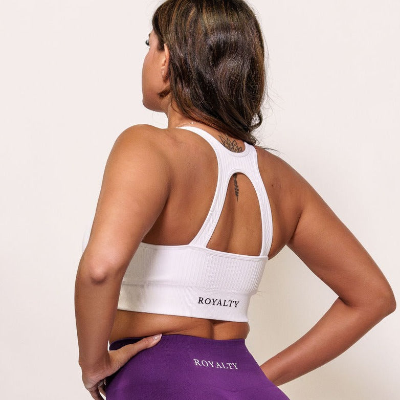 White Diamond Seamless Sports Bra