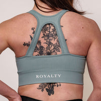 Slate Diamond Seamless Sports Bra