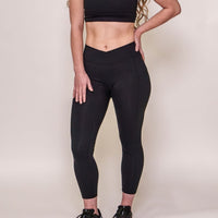 Black Crossover Seamless Leggings