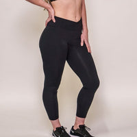 Black Crossover Seamless Leggings