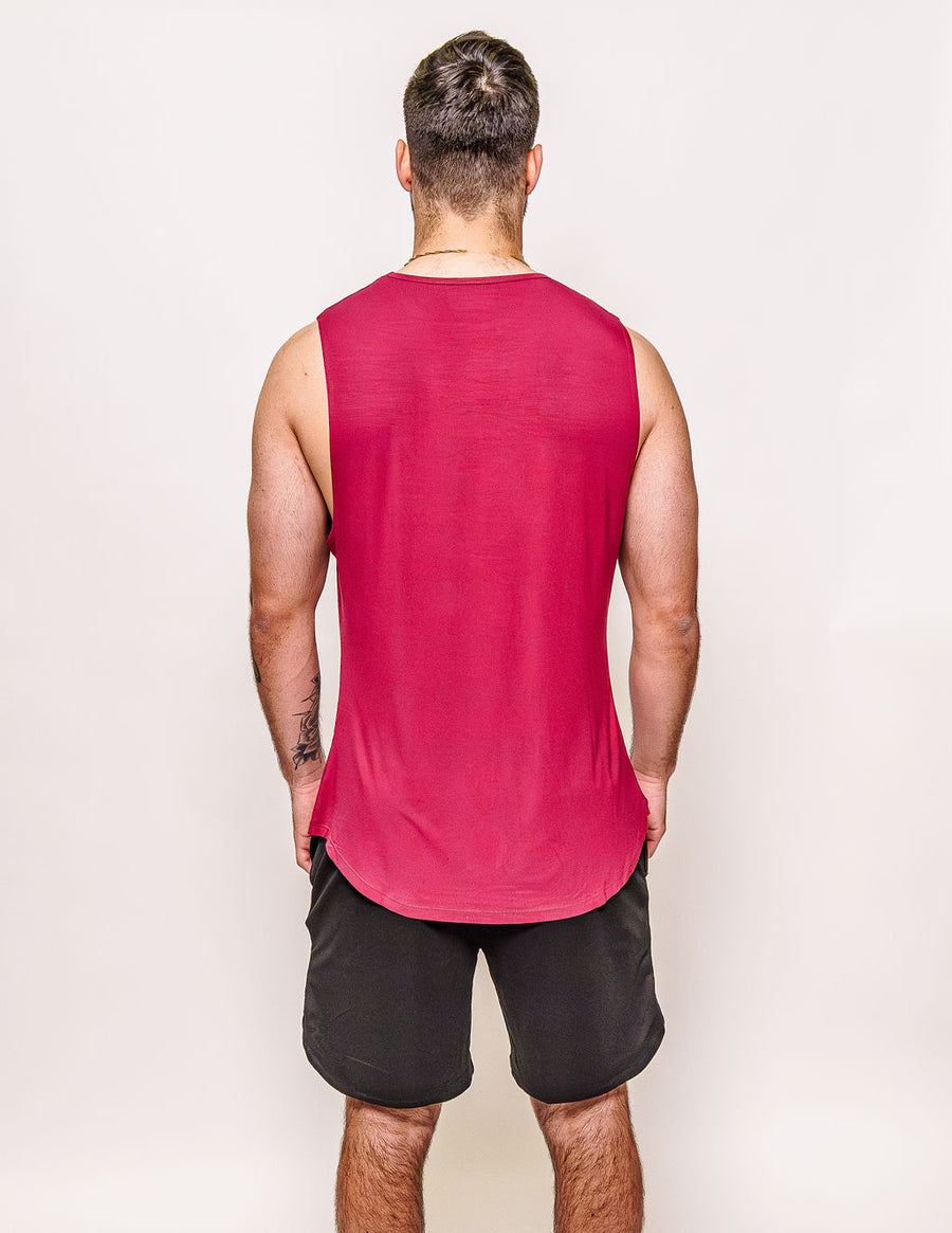 Men's Burgandy Tank Top